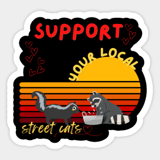 Support Your Local Street Cats Neighborhood Cats Sticker